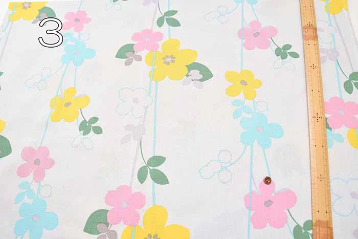 Wide-Width Cotton Buckingham Printed Fabric - Line Flower - Image 4
