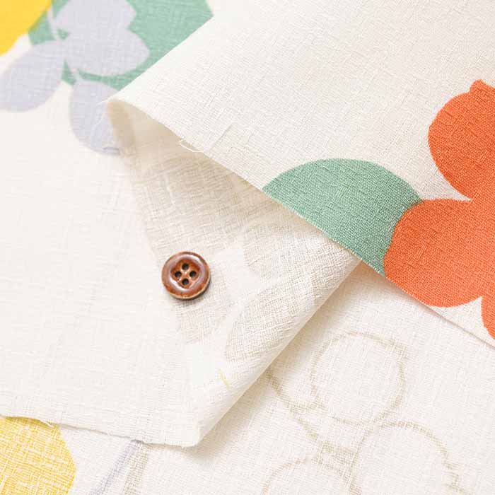 Wide-Width Cotton Buckingham Printed Fabric - Line Flower - Image 6