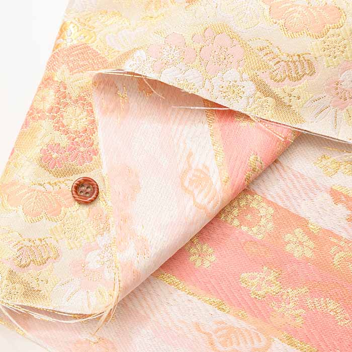 Gold Brocade (Kinran)  Fabric - Pine and Diamond - Image 3