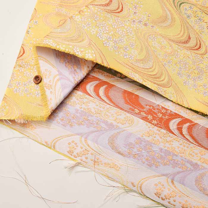 Gold Brocade (Kinran)  Fabric - Cherry Blossom Stream (Small) - Image 3