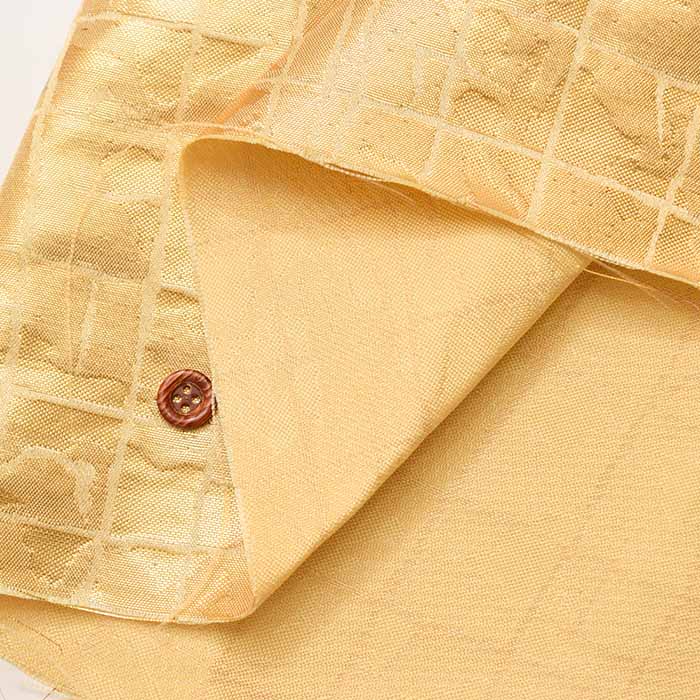 Gold Brocade (Kinran)  Fabric - Ice Crack Pattern - Image 4