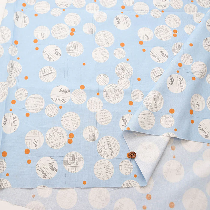 Cotton muslin Printed Fabric - moda BLUISH Pattern 2 - Image 4