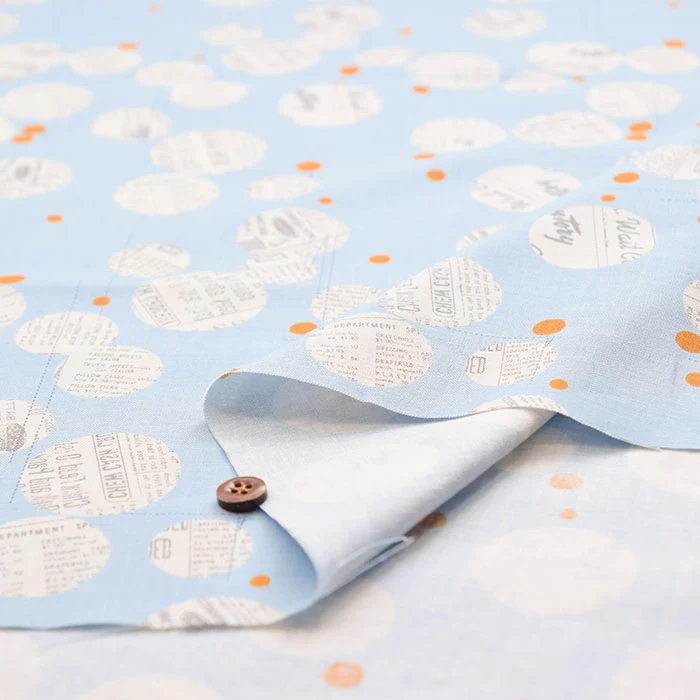 Cotton muslin Printed Fabric - moda BLUISH Pattern 2 - Image 6